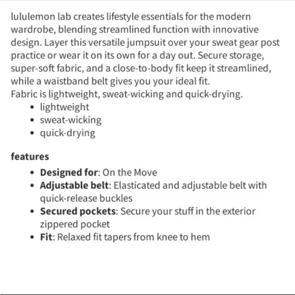 lululemon athletica Olive Jumpsuit - Picture 8 of 8